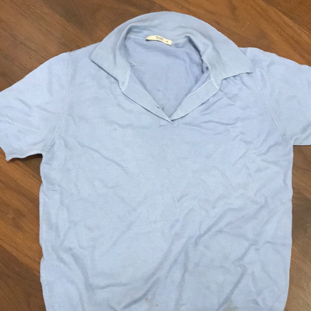 prada silk shirt